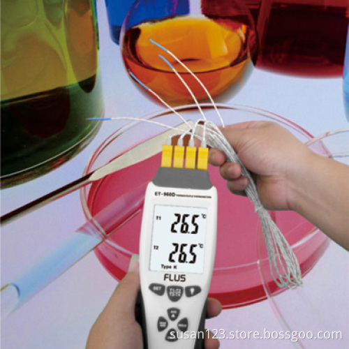 4-Channel K-Type Digital Thermometer Thermocouple Sensor